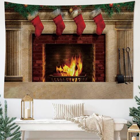 OTOSTAR Chritmas ball عيد الميلاد نسيج عيد ميلاد سعيد وسنة جديدة سعيدة الجدار شنقا نسيج عيد الميلاد الحلي كرات حمراء عيد الميلاد المفروشات لغرفة المعيشة سرير ديكور الحفلات 59 "x 51" (عيد الميلاد الأحمر) in Kuwait