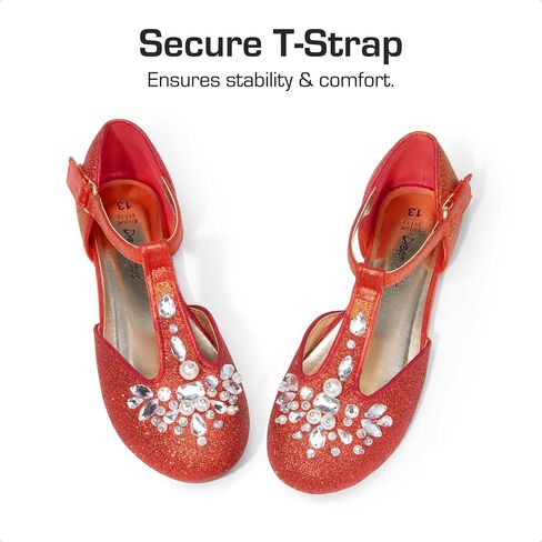 DREAM PAIRS Girls Mary Jane Dress Shoes Pearl T-Strap Party Flower Wedding Princess Flats for Toddler Little Big Kid in Saudi Arabia