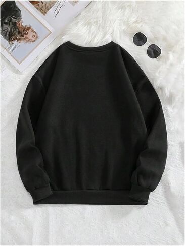 GORGLITTER Women's Cherry Bow Sweatshirt Crewneck Long Sleeve Cute Oversized Pullover Top Fall Fashion Fall Fashion in Saudi Arabia