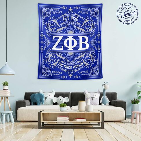 أدوات نادي نسائي BBGreek Zeta Phi Beta - المرأة الراقية - نسيج الجدار - ديكور المنزل - رائع لخلفيات الاجتماعات - البائع الرسمي in Kuwait