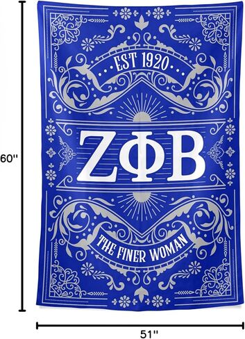 أدوات نادي نسائي BBGreek Zeta Phi Beta - المرأة الراقية - نسيج الجدار - ديكور المنزل - رائع لخلفيات الاجتماعات - البائع الرسمي in Kuwait