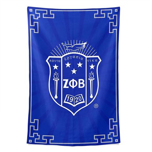 BBGreek Zeta Phi Beta Sorority Paraphernalia - The Finer Woman - Wall Tapestry - Home Decor - Great for Meeting Backdrops - Official Vendor in Saudi Arabia