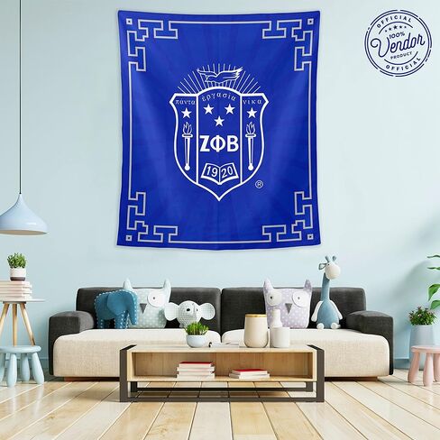 BBGreek Zeta Phi Beta Sorority Paraphernalia - The Finer Woman - Wall Tapestry - Home Decor - Great for Meeting Backdrops - Official Vendor in Saudi Arabia