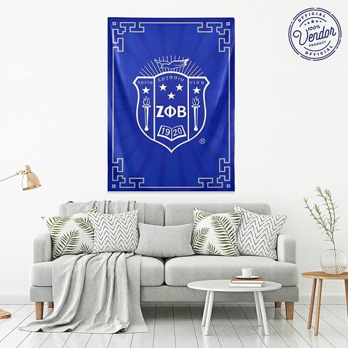BBGreek Zeta Phi Beta Sorority Paraphernalia - The Finer Woman - Wall Tapestry - Home Decor - Great for Meeting Backdrops - Official Vendor in Saudi Arabia