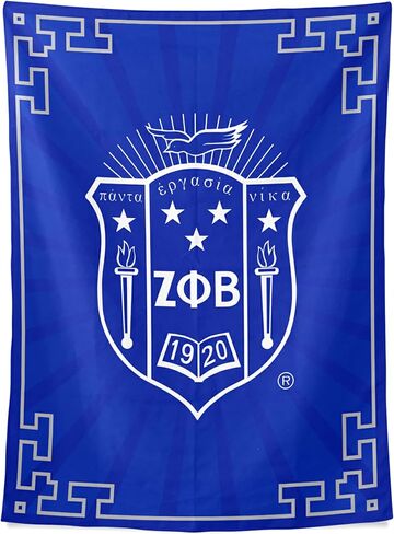 BBGreek Zeta Phi Beta Sorority Paraphernalia - The Finer Woman - Wall Tapestry - Home Decor - Great for Meeting Backdrops - Official Vendor in Saudi Arabia