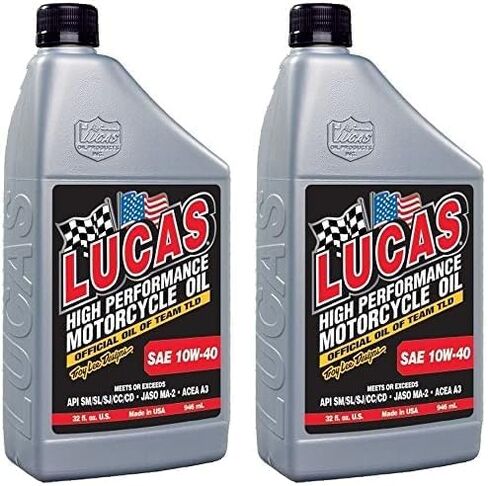 Lucas Oil 10767 High Performance Synthetic SAE 10W-40 Motorcycle Oil - 1 Quart in Saudi Arabia