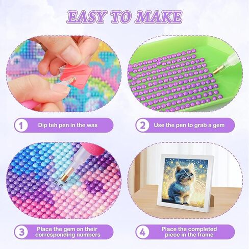 UMOART Framed Dragon Diamond Painting Kits for Kids Adults, Cartoon Diamond Art Kits, Dragon Diamond Painting Easy Gem Art Kit with Beautiful Package for Gifts Home Decor(7x7inch) in Saudi Arabia