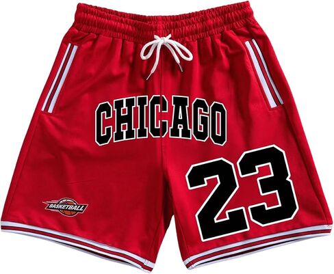 Milumia Men's Letter Print Drawstring Sports Shorts Basketball Track Shorts in Saudi Arabia