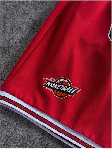 Milumia Men's Letter Print Drawstring Sports Shorts Basketball Track Shorts in Saudi Arabia