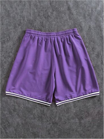 Milumia Men's Letter Print Drawstring Sports Shorts Basketball Track Shorts in Saudi Arabia