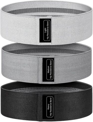 Hip Resistance Bands - Fabric Hip Bands - Cotton Non-Slip Hip Thruster Loop Band Set - for Glute Activation, Leg Exercise and Fitness Workout in Saudi Arabia
