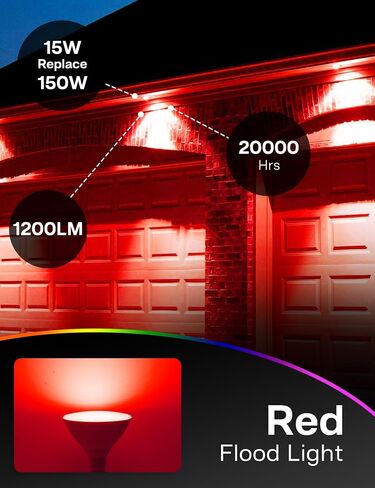 PAR38 LED Bug Light Bulbs for Outdoor, 150-200W Equivalent Flood Light Bulbs Amber Yellow, 15W 1300LM, Not-dimmable, E26 Base for Porch, Party, Backyard, 2 Pack in Saudi Arabia