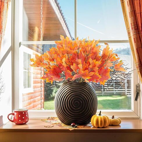 2 Bundles Artificial Fall Flowers Fake Mums Silk Chrysanthemum with Rose Daisy Bouquet Autumn Faux Flowers Arrangements for Home Wedding Table Centerpieces Party Fall Decor in Saudi Arabia