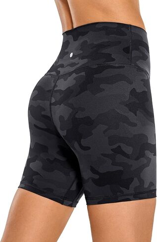 CRZ YOGA Women's Naked Feeling Biker Shorts - 6 Inches High Waist Yoga Workout Running Gym Spandex Shorts Mint Moment Medium in Saudi Arabia
