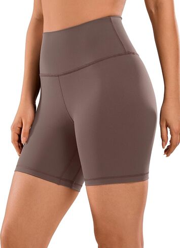 CRZ YOGA Women's Naked Feeling Biker Shorts - 6 Inches High Waist Yoga Workout Running Gym Spandex Shorts Mint Moment Medium in Saudi Arabia