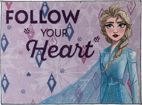 Disney Gertmenian Princess Rug Animal Playmat Kids Toys Throw Area Carpet Play Mat, Large 54x78, Pink Multicolored in Saudi Arabia