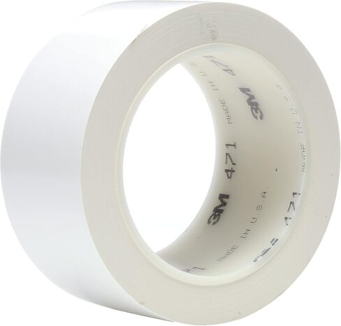 3M Vinyl Tape 471, 2 in x 36 yd, White, 24 Rolls,White Floor Tape, Paint Alternative for Floor Marking, Social Distancing, Color Coding, Safety Marking in Saudi Arabia