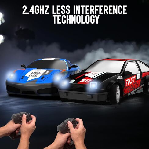 RACENT RC Drift Car - 1:14 Scale 4WD 15MPH Fasr Remote Control Toy for Boys Kids Adults with Drifting & Racing Tires, 2 Rechargeable Batteries (Pink) in Kuwait