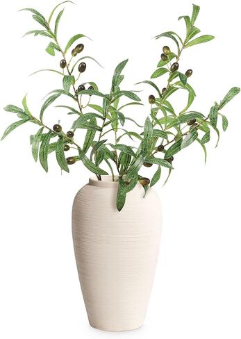 ucky Olive Branches, Realistic Coffee Colored Branches and Fruits, Green Olive Branch False Leaf Vase Decoration,for Home Table Center Decoration,Greenery Stems in Saudi Arabia