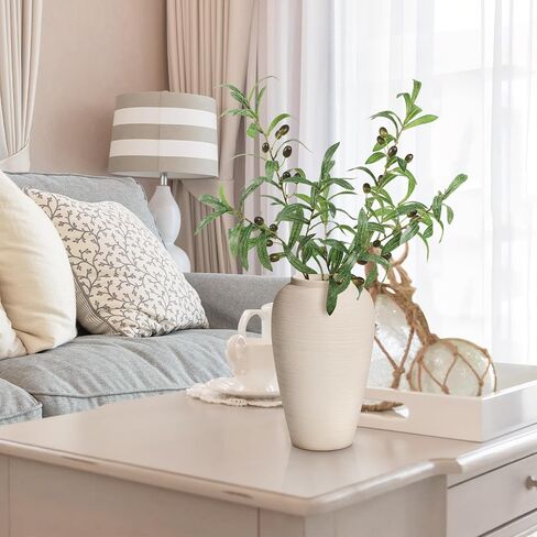 ucky Olive Branches, Realistic Coffee Colored Branches and Fruits, Green Olive Branch False Leaf Vase Decoration,for Home Table Center Decoration,Greenery Stems in Saudi Arabia