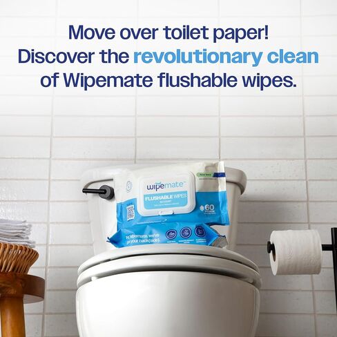 مناديل مبللة للمؤخرة مقاس XL قابلة للغسل، مصنوعة/مع فيتامين E والصبار المهدئ، 99% ماء، مناديل صحية فائقة النعومة وغير معطرة، آمنة للصرف الصحي والصرف الصحي، 12 عبوة فاخرة قابلة للطي، 60 منديلًا لكل عبوة (720) عددًا in Kuwait