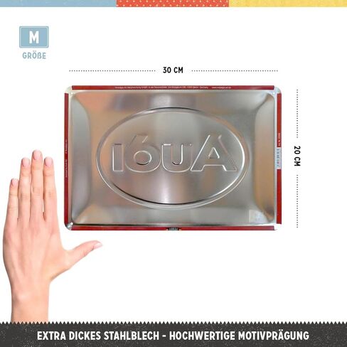 لافتة قصدير كلاسيكية من Nostalgic-Art، مقاس 7.9 بوصة × 11.8 بوصة، أودي - شعار أحمر لامع - فكرة هدية لمحبي إكسسوارات السيارات، لوحة معدنية، تصميم عتيق لتزيين الجدران in Kuwait