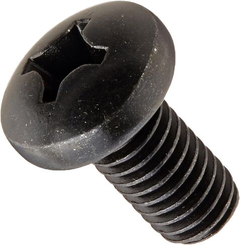 Small Parts Steel Pan Head Machine Screw, Black Oxide Finish, Meets ASME B18.6.3, #2 Phillips Drive, #8-32 Thread Size, 1-1/2" Length, Fully Threaded, Import (Pack of 100) in Saudi Arabia