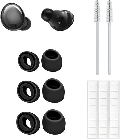 Silicone Replacement Ear Tips Compatible with Samung Galaxy Buds Pro Wireless Earbuds,Clean Kit with 2 Soft Brush and 1 Cleaning Putty, Anti-Slip Eartips,Fit in The Charging Case,(S/M/L),Violet in Saudi Arabia