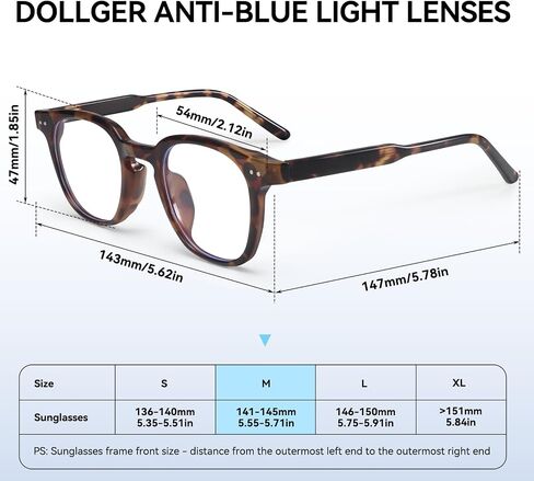 Dollger Square Blue Light Blocking Glasses Women Men Computer Eyeglasses Fashion Light Weight TR90 Blue Light Glasses in Saudi Arabia