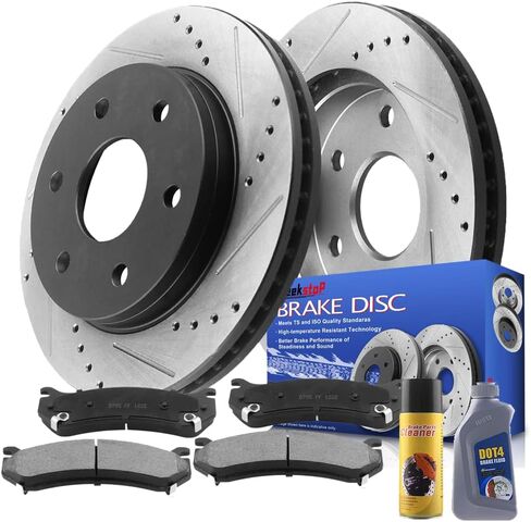 Ceramic Brake Pads Kits, Geekstop D785 Front Brake Pads Set Replacement for GMC Sierra 1500, Yukon, Chevy Tahoe, Silverado 1500, Astro, Avalanche 1500, Suburban 1500, Cadillac Escalade Disc Brakes in Saudi Arabia