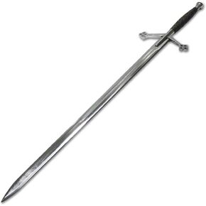 Highland Claymore Black Medieval Sword Legend of the Seeker Cosplay Sword Antique Design Comes With Cowhide Leather Sheath 29-inch Blade Stainless Steel Material