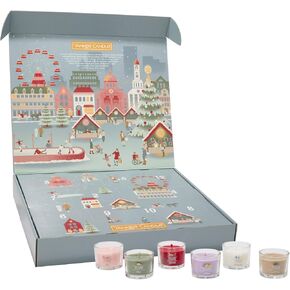 Yankee Candle Signature Votive Mini Candle Jars 12 Days of Christmas Candle Advent Calendar Variety Pack, Natural Soy Wax Blend Candle with Natural Fiber Wick, 1.3 OZ Glass Jar (Pack of 12)
