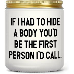 Funny Candle Gifts for Best Friend, Unique Friendship Gift for Women, Ideal Gifts for Christmas, Funny Birthday Present for Female, Bestie, BFF, Friends, Soul Sister, Soy Wax Lavender Scented Candles