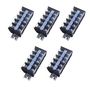 Fielect Terminal Block Strip Dual Row 10 Positions 660V 30A Covered Screw Terminal Strip Block Wire Barrier Block Terminal Strip