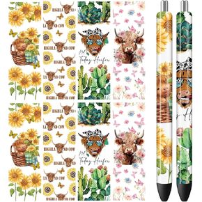 UV DTF Pen Wrap - 48 Sheets Back to School UV DTF Pen Wraps Teacher Classroom UVDTF Stickers for Pen Book 100th Day of School UV DTF Wraps UV DTF Decals Waterproof UV DTF Stickers for DIY Pen