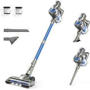 kalado KCV500 Cordless Vacuum Cleaner, 23Kpa Powerful Suction Vacuum with Brushless Motor, 6 in 1 Lightweight Stick Vacuum with 35 Min Runtime Detachable Battery for Carpet and Hard Floor Pet Hair