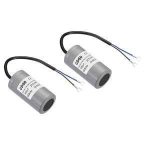 PATIKIL CD60 Running Capacitor, 2 Pack 100uF 275V 2 Wires 50/60Hz Motor Starting Capacitor 84.5x42.5mm for Air Compressor Motor Starts Running