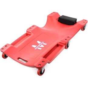 MaxWorks 50873 2 in 1 Mechanic Creeper 36 inch Z-Creeper Seat 300 lbs Capacity Low Profile Creeper with 6 pcs Casters for Garage Shop Auto Repair