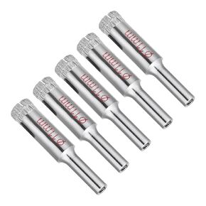 Diamond Drill Bits, 15mm Cutting Diameter, Nickel-plated Coating Diamond Core Drill Hole Saws - (Applications: for Glass Precision Drilling Bits Tools), 5-Pieces