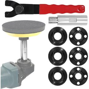 Angle Grinder Extension Shaft Connecting Rod, Angle Grinder Attachments with 5/8"-11 Threads, 3, 4 & 5.5 Inch Stainless Steel Rotary Shaft for Car Polisher & Polishing Pads & Backing Plate