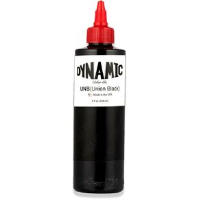 Dynamic Color Co. Union Black Tattoo Ink, 8 oz - Reach Compliant Safe Tattoo Ink for European Regulations - Superior Black Tattoo Ink, Tattoo Ink Made in USA