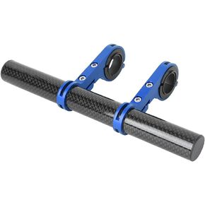 Bike Handlebar Extender, Aluminum Alloy Handlebar Extensions for Bicycle Bicycle Handlebar Extension with Double Mounting Clamp Bracket for 1.25in to 1.0in Handlebars Long Bracket Accessories (Blue)