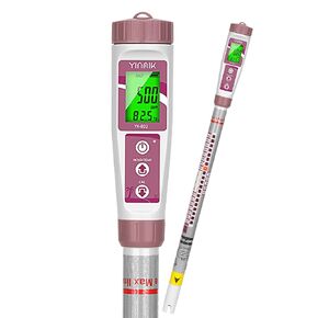 Hot Tub Salt Meter, Truncheon Pool Salinity Tester Thermometer, Digital Stick Salt Temp Test Kit for Saltwater Pool, YINMIK LED Display for Salt Water SPA, Salt Reader for Freshwater Fish Tank & Koi