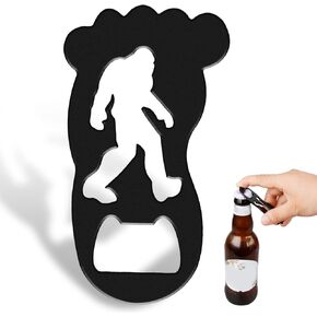 Bottle Opener, Hosrnovo 3.7IN Heavy Duty Flat Bigfoot Beer Bottle Opener Accessories for Home Kitchen Bar and Bartenders, Cool Bigfoot Sasquatch Gifts for Men Dad and Father