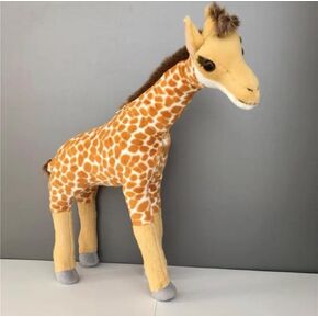 TAMMYFLYFLY Cute Lifelike Giraffe Plush Toy Stuffed Soft Giraffes Pillow Real Life Wild Animals Soft Doll Birthday Gift for Kids