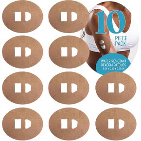 RockaDex adhesives Suits Dexcom CGM Adhesive G4 G5 G6 with New Overtape Design. (Beige/Skin)