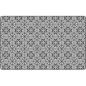 Flagship Carpets Schoolgirl Style Simple Stylish Black & White Tile Classroom Area Rug for Indoor Classroom Learning or Kid Bedroom Educational Play Mat, 7'6" x 12',CA1996-44SG
