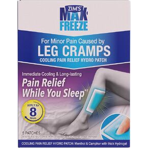 Zims Max Freeze Leg Cramp Patch, 5 Count