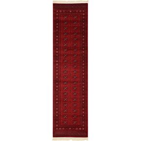 مجموعة Loom Tekke الفريدة من نوعها، سجادة منطقة توركامان التقليدية المشبعة المصبوغة، 2 قدم 7 بوصة × 10 قدم، أحمر/بورجوندي in Kuwait