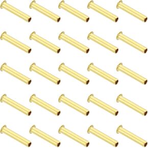 PATIKIL Brass Compression Insert for 1/2" Inch OD Tube, 25 Pack Insert Tube Support Compression Fitting Assortment Kit for Water Oil Air Pipe